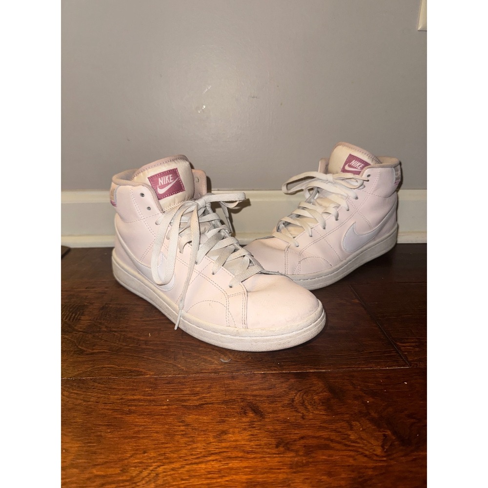 Nike Court Royale 2 Mid Womens Barely Rose Pink High Top Sneakers CT1725-600